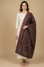 "The Amritsar Store Kashmiri Kaani Shawl – Fine Wool, Vibrant Embellished Border"