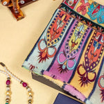 Women's Shawl – Hand Embroidered Pashmina Kalamkari Multicolor Heritage Wrap | The Amritsar Store - The Amritsar Store