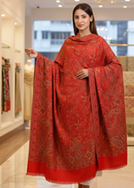 The Amritsar Store Kani Jamawar Blended Shawl with Full Jaal Design – Elegant Traditional Kashmiri Weave for Women