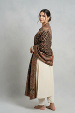 Women's Kani Shawl – Zari Mughal Darbar Reversible Designer Wrap | The Amritsar Store - The Amritsar Store