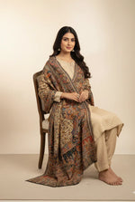 Women's Kani Shawl – Zari Mughal Darbar Reversible Designer Wrap | The Amritsar Store - The Amritsar Store