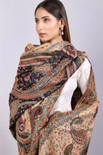 The Amritsar Store Women's Shawl, Jamawar Kani Shawl, Kashmiri Shawl, Paisley Design Woven Shawl, Faux Wool Shawl, Warm Shawl, Shawl For Women - The Amritsar Store