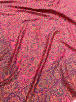 Women's Magenta Kashmiri Jaal Shawl – Multicolor Paisley & Floral Weave | The Amritsar Store - The Amritsar Store