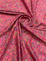 Women's Magenta Kashmiri Jaal Shawl – Multicolor Paisley & Floral Weave | The Amritsar Store - The Amritsar Store