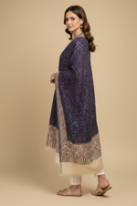 "The Amritsar Store Kashmiri Jaal Weave Shawl – Fine Wool, Intricate Floral Motifs"