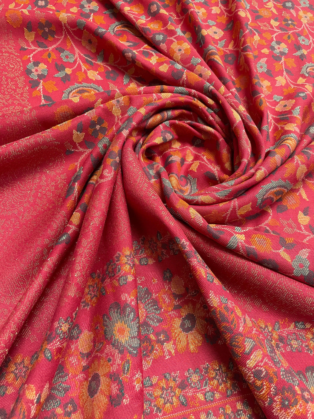 Women's Kashmiri Jaal Shawl – Intricate Paisley & Floral Weave Designer Wrap | The Amritsar Store - The Amritsar Store