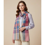 The Amritsar Store ,Multicolor Bamboo Silk Scarf, Soft & Fine Quality with Stripes Pattern - The Amritsar Store