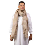 Striped Subtle Fine Wool Light Weight shawl - The Amritsar Store