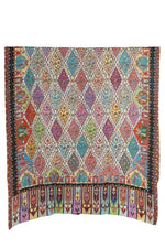 Women's Shawl – Hand Embroidered Pashmina Kalamkari Multicolor Heritage Wrap | The Amritsar Store - The Amritsar Store