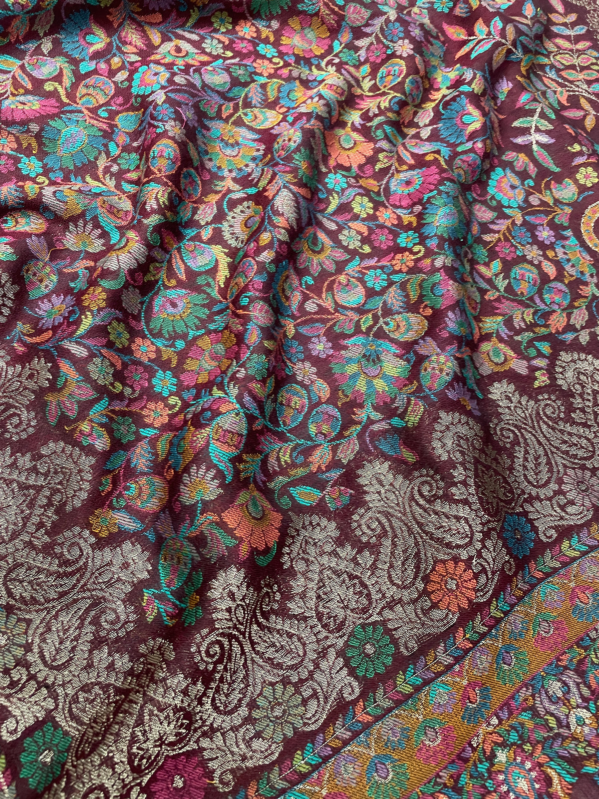 The Amritsar Store Timeless Woven Modal Stole with Luxe Zari Borde