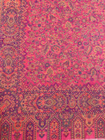 Women's Magenta Kashmiri Jaal Shawl – Multicolor Paisley & Floral Weave | The Amritsar Store - The Amritsar Store