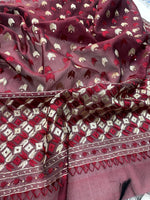 Phulkari Dupatta – Hand Embroidered Maroon Dupatta for Women | The Amritsar Store - The Amritsar Store