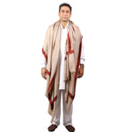 Meditation Shawl With Four Side Kashmiri Needle Embroidery, Light Weight Shawl, Soft Wool Shawl, Pashmina Shawl, Large Blanket Scarf. Unisex - The Amritsar Store