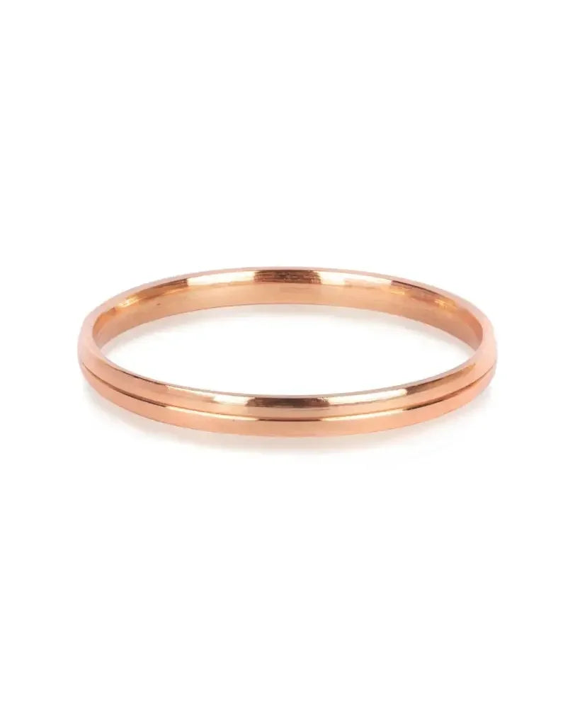 Mens Copper Kada (1 Line designer) 6 mm thickness by The Amritsar Store - The Amritsar Store