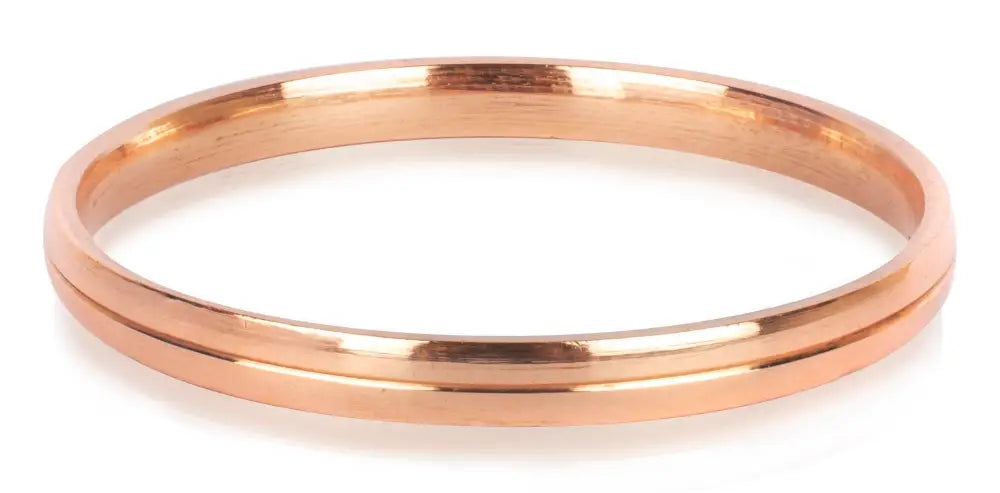 Men’s 6mm copper kada with 1-line designer pattern, sleek traditional Sikh style bangle by The Amritsar Store