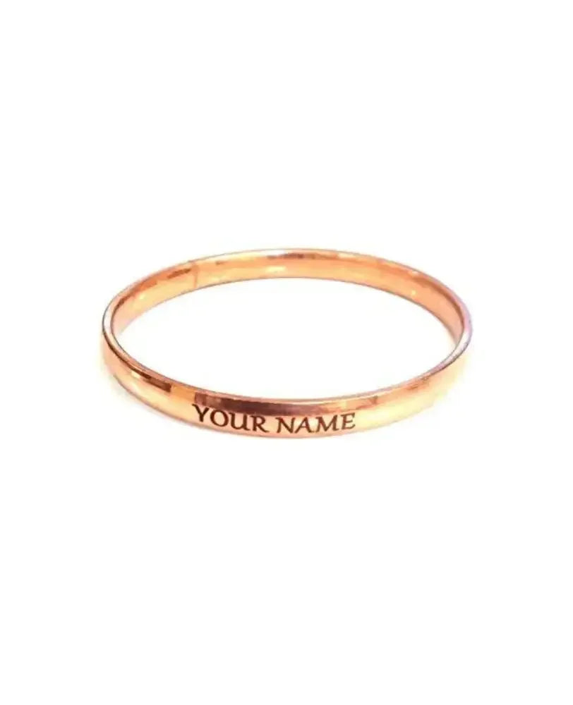 Mens CUSTOMISED Copper Kada (Plain) 6 mm Thickness by The Amritsar Store - The Amritsar Store