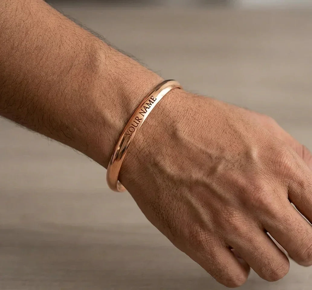 Mens CUSTOMISED Copper Kada (Plain) 6 mm Thickness by The Amritsar Store - The Amritsar Store