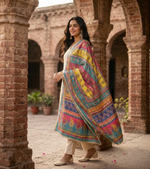 The Amritsar Store embellished dupatta with mirror and stone work detailing, traditional ethnic designer dupatta for women
