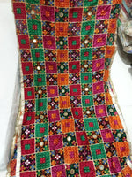 Multicolor Hand Embroidery Phulkari Dupatta with Mirror Work and Gotta Patti by The Amritsar Store - The Amritsar Store