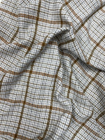 Grey Checkered Scarf for Men & Women – Lightweight Soft Fringe Wrap | The Amritsar Store - The Amritsar Store