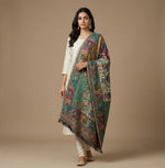 Women's Shawl – Mughal Darbar Palace & Royal Procession Heritage Woven Designer Wrap | The Amritsar Store - The Amritsar Store