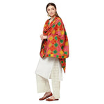 Multicolor Handmade Silk Embroidery Thread Stone & Mirror Work Phulkari Duaptta By The Amritsar Store - The Amritsar Store