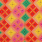 Multicolor Handmade Silk Embroidery Thread Stone & Mirror Work Phulkari Duaptta By The Amritsar Store - The Amritsar Store
