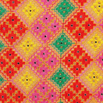 Multicolor Handmade Silk Embroidery Thread Stone & Mirror Work Phulkari Duaptta By The Amritsar Store - The Amritsar Store