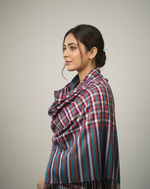 Women Scarf, Multicolor Bamboo Silk Scarf, Soft & Fine Quality with Check Pattern All Season Stole Size 2.00 MTR X 0.70 MTRWeight 120 Grams - The Amritsar Store
