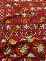 Hand embroidered traditional Punjabi Phulkari Bagh dupatta for women by The Amritsar Store in vibrant multicolor embroidery
