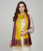 The Amritsar Store ,Multicolor Bamboo Silk Scarf, Soft & Fine Quality with Stripes Pattern - The Amritsar Store