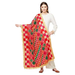 Zig Zag Multicolored Gotta Patti Phulkari Dupatta By The Amritsar Store - The Amritsar Store
