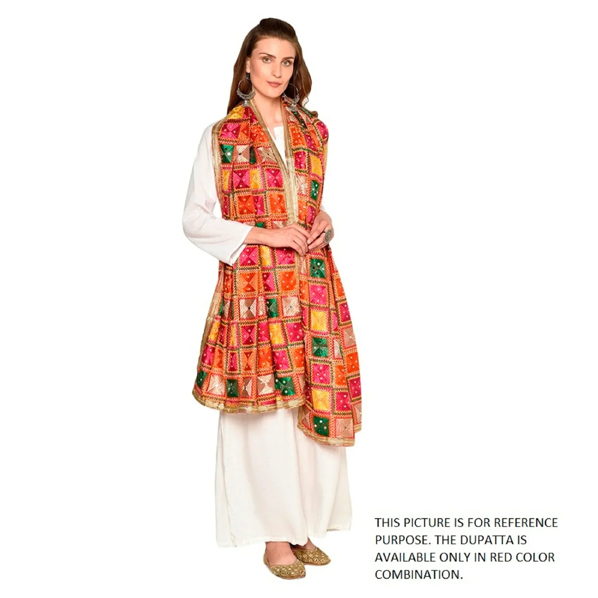 Alluring Handmade Embroidery Phulkari Full Jall Dupatta by The Amritsar Store - The Amritsar Store