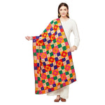 Ghungru Multicolor Mirror Work Phulkari Dupatta By The Amritsar Store - The Amritsar Store
