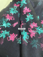Navy Blue Phulkari Dupatta | Hand Embroidered Punjabi Dupatta Phulkari