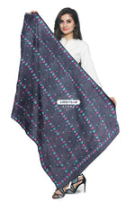 Navy Blue Phulkari Dupatta | Hand Embroidered Punjabi Dupatta Phulkari