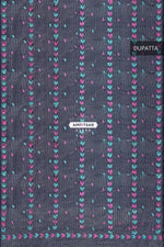 Navy Blue Phulkari Dupatta | Hand Embroidered Punjabi Dupatta Phulkari