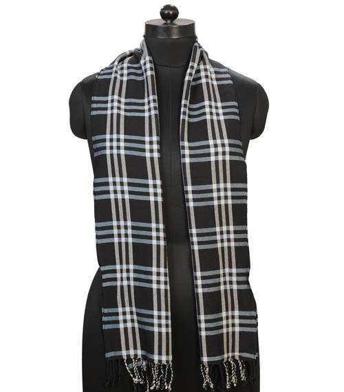 Check Republic - Black Grey Men's Muffler - The Amritsar Store
