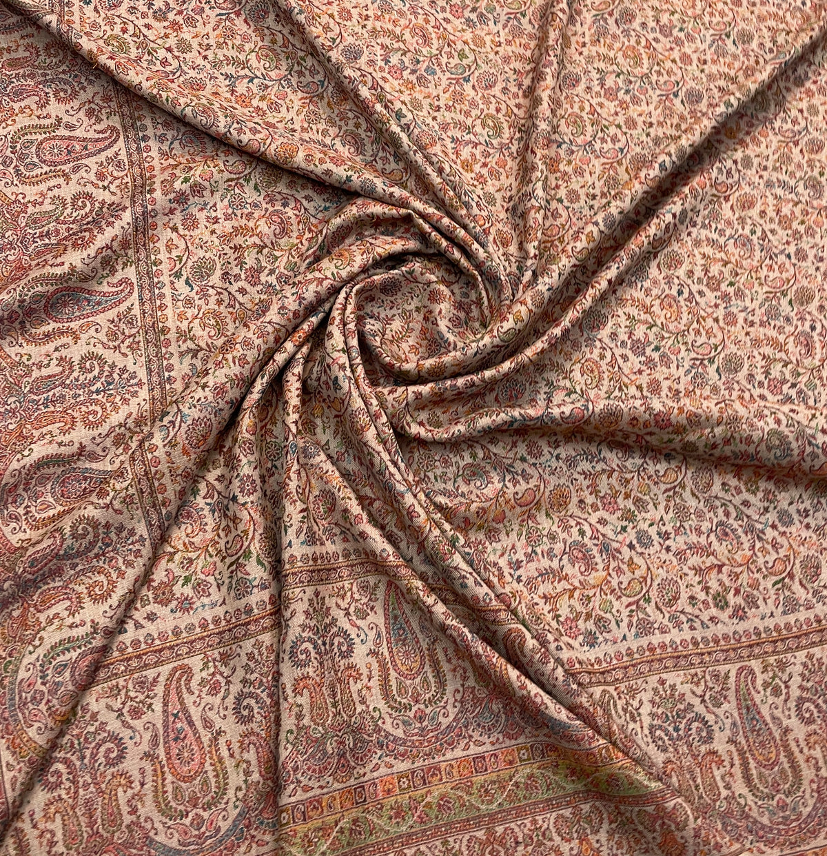 "The Amritsar Store Fine Wool Jaal Weave Shawl – Intricate Paisley Design