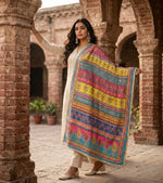 Phulkari Dupatta – Embellished Dupatta with Mirror & Stone Work | The Amritsar Store - The Amritsar Store