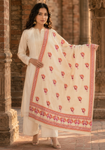 Hand embroidered Phulkari dupatta ethnic wrap by The Amritsar Store, traditional Punjabi embroidered dupatta with artisanal detailing