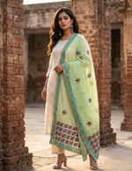 The Amritsar Store Phulkari Dupatta – Hand Embroidered with Magenta Thread on Elegant Fabric