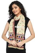 Phulkari Dupatta -Hand Embroidered in lemon Color |The Amritsar Store - The Amritsar Store