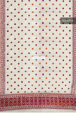 Phulkari Handcrafted Off-White Dupatta with Multicolor Embroidery’ Phulkari
