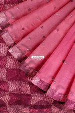 Phulkari Saree Hand-Embroidered in Pink – Celebrate Tradition in Style,The Amritsar Store - The Amritsar Store