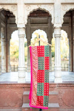 Phulkari Dupatta For Wedding Amritsar Handmade Embroidery Traditional Colorful Dupatta With Tassels Mangeta Color 2.15 Mtr x 1.00 Mtr - The Amritsar Store