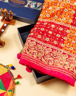 Phulkari Dupatta For Wedding Amritsar Handmade Embroidery Traditional Colorful Dupatta With Tassels Mangeta Color 2.15 Mtr x 1.00 Mtr - The Amritsar Store