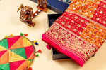 Phulkari Dupatta For Wedding Amritsar Handmade Embroidery Traditional Colorful Dupatta With Tassels Mangeta Color 2.15 Mtr x 1.00 Mtr - The Amritsar Store