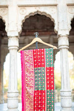 Phulkari Dupatta For Wedding Amritsar Handmade Embroidery Traditional Colorful Dupatta With Tassels Mangeta Color 2.15 Mtr x 1.00 Mtr - The Amritsar Store