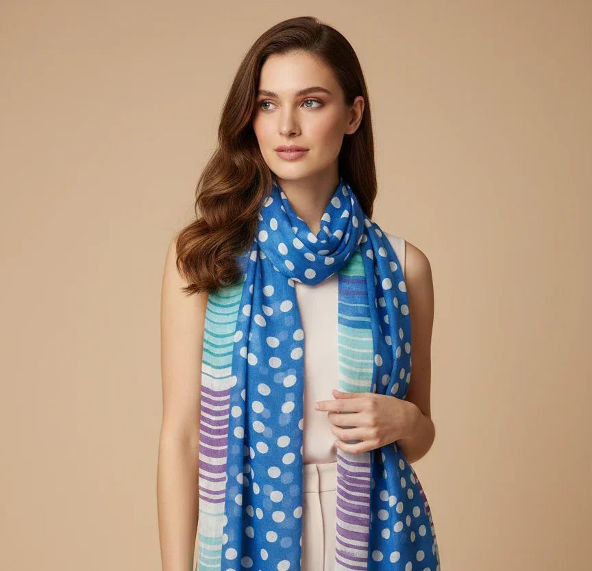 The Amritsar Store ,Polka Dots Scarf For Women - The Amritsar Store